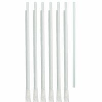 Dispoz-o DSTGW4 Tall Giant Straws, Wrapped, 10 1/4, Translucent, 300/Pack, 4 Packs/Carton