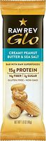 Raw Rev Glo Vegan Gluten-Free Protein Bars, Creamy Peanut Butter & Sea Salt, 12 Count Box of 1.6 Ounce Bars (3 Boxes) 15g Protein, 2g Sugar, 14g Fiber, Keto-Friendly, Vegan, Plant-Based Protein