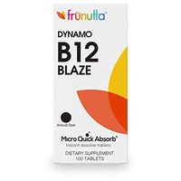 Frunutta Dynamo B12 Blaze Cyanocobalamin 1000 mcg/Niacin 1 mg, Under The Tongue Instant Dissolve Tablets, Energy Booster, 3 Month Supply, Proudly Made in USA