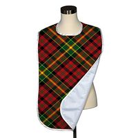 Christmas Collection Collection Adult Bib - Covered with Care Assorted Prints Available! (Christmas Plaid Red & Green)