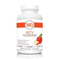 TRU ACV, Apple Cider Vinegar, Organic ACV with "The Mother", Lowers Blood Sugar, Improves Digestion and Skin Health, 60 Servings