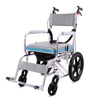 Wheeled Commode Chair, with Brake Toilet Chair Safety Non-Slip Shower Chair, Foldable Mobile Toilet - for Elderly Disabled Person