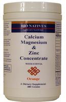 Bio Nativus Calcium Magnesium Zinc Concentrate w/Stevia Orange 480 Grams