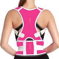Thoracic Back Brace Posture Corrector- Magnetic Lumbar Back Support Belt-Back Pain Relief, Improve Thoracic Kyphosis, for Lower and Upper Back Pain Men & Women (Pink, X-Large)