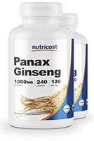 Nutricost Panax Ginseng 1000mg, 240 Capsules (2 Bottles) - Non GMO, Gluten Free, 120 Servings