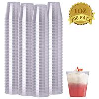 HyHousing 1 Oz Plastic Cups, 200 PACK Clear Plastic Cups Tumblers Disposable Cups Perfect for Daily Life at Home, Party, Wedding, Wine Tasting (T1-200)
