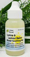 Urban ReLeaf Lysine and Lemon Balm Blister Soothing Gel! for Cold Sores, Fever Blisters, Rashes, Red Bumps, Pox, Raw, Chapped Skin. Help Suppress Outbreaks, Heal Delicate Tissue. Fast Natural Help!