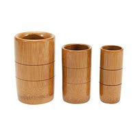 AllsuperDirect Traditional Cupping Therapy Set Made of 3 Pieces Bamboo High Temperature Carbonization