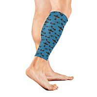 Calf Guard Sleeves Vintage Biplane Blue Sports Calves Guards Sleeves for Running, Basketball, Baseball, Football