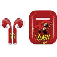 Skinit Decal Audio Skin for Apple AirPods with Lightning Charging Case - Officially Licensed Warner Bros Flash Portrait Design