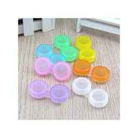 Transparent Simple Contact Lens case Lenses Container Material Box 100pcs/lot Random Color,Random