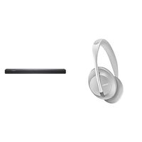 Bose Soundbar 500 Black with Bose Noise Cancelling Headphones 700 Silver Luxe