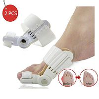 2 Pcs Toe Separators, to Effectively Correct The Toe Valgus Bunion Corrector Toe Spacers for Dancers and Long-Term Standing People Universal Size White