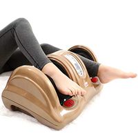 DONGBALA Foot Spa Bath Massager, Foot Massage Machine Automatic Motorized Roller Massager for Feet Ankles Calf for Plantar Fasciitis Neuropathy Tired Muscles Heating Gold