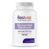 Glucosamine & Chondroitin Sulfate 750/600 Triple Strength (250 Tablets) - Joint Support - No Stearates - Gluten Free