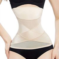 Waist Support Belt Waist Trainer Body Shaper Slimming Underwear Shaper Body Shaper Shapewear Women Slimming Belt Corrective Underwear Belt Lumbar Support (Color : Apricot, Size : S)