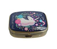XUTAI Unicorn Custom Personalized Square Stainless Steel Bronze Glass Travel Pill Case Vitamin Decoration Box