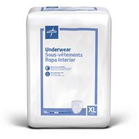 Medline Protection Plus Classic Protective Underwear, X-Large, 14 Count (Pack of 4)