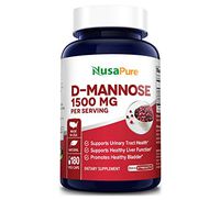 D-Mannose 1500mg 180 Vegetarian Capsules (Non-GMO & Gluten Free) with Organic D-Mannose - Supports Urinary Tract Health, Promotes The Body's Natural Cleansing Process