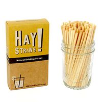 HAY! Natural Drinking Straws, Cocktail 5"