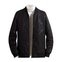 Alvinm Men's Jacket Winter Warm Casual Fashion Pure Color Jacket Zipper Outwear Coat Tops Black