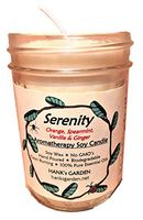 Hank's Garden Serenity Aromatherapy Body Room Mist Spray - Orange, Spearmint & Vanilla 100% Pure Essential Oils, All Natural, Vegan, Organic, Biodegradable, Non GMO (8 oz - Soy Candle Jar)