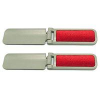 Portable Folding Mini Lint Brush Small Travel Purse Pet Hair Fabric Remover Fabric Fluff Lint Cleaning Tool 2Pcs (Gray Folder Type)