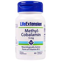 Life Extension, Methyl-Cobalamin, 5 mg, 60 Vegetarian Lozenges - 2pc