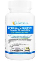 Livestus ® Liposomal Colostrum (120 Vegetarian Capsules) with Superior Bioavailability to Heal Leaky Gut and Boost Immune System Made in USA from USDA Grass Fed Bovine Colostrum