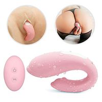 Wireless Remote Mini Finger Massager,Hands Free U Shape Toy with 10 Strong Vibration USB Rechargeable Waterproof Massage Wand for Neck Foot Shoulder