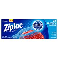 Ziploc Freezer Bags, Double Protection with Easy Open Tabs, Gallon, 28 Count