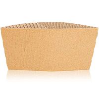 Juvale Hot Coffee Cup Sleeve Holder Jackets, 200 Count, Tan, Corrugated Paper