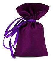 Darling Souvenir 50 Satin Drawstring Gift Pouch Small Wedding Party Favors Bag - 4" x 6.5" inches Baby Shower Thank You Pouches- Mulberry Purple