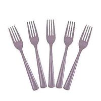 Silver Plastic Forks 50 Count Party Catering Picnic Disposable New