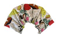 Microwavable LOVEwrap Neck & Shoulder Wrap Pad - Aroma - 6 X 24 - Flax w/fine Mist of Calming Lavender Oil - subtly Scented - All Natural - Hot Cold Therapy Muscles Pain Relief Mushrooms Beige