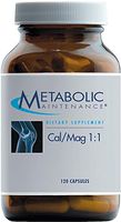 Metabolic Maintenance Cal Mag 1:1 - Bioavailable Calcium and Magnesium for Bone + Heart Support (120 Capsules)