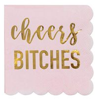 Juvale Cheers Bitches Bachelorette Party Paper Cocktail Napkins (50 Pack)