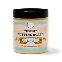 Coconut Cutting Board Wax (6 ounces) by CLARK'S | Made with Refined Coconut Oil, Natural Beeswax and Carnauba Wax | Does Not Contain Mineral Oil