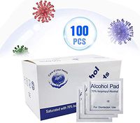 100pcs Disposable Alcohol Prep Pads Wet Wipes Disinfection Cotton Wipe Pad for Home Travel Outdoor First Aid Wound Cleaning Sterilization