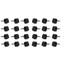 12 Pairs Black High Heel Tip Taps Replacements Stilettos Shoes Repair Supplies - Black, 10.5x12.5mm