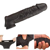 Amalgo XL Large 9.5 Inch Strentch 2020 New Privacy Packaging. Black Silicone penile Condom Expander expands Male Chastity Toys Lengthen Cock Sleeves Dick Socks Reusable Condoms