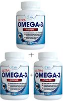 Burpless Omega 3 Fish Oil - 3000mg Triple Strength 915mg EPA and 630 mg DHA 3 6 9 Joint Support Supplement Fatty Acid Fish Oils - 3 Pack