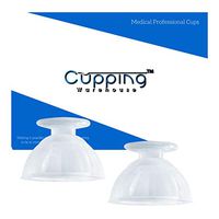 Cupping Warehouse Deep Static Flip 2 Cups 6065 Silicone Massage Cupping Therapy Sets for Muscle, Pain Fascia Trigger Point (2 Cups)