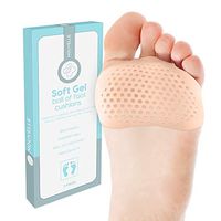 Nouvelle 2 Pairs Metatarsal Pads for Women and Men-Ball of Foot Cushions- Soft Gel Foot Pads for Mortons Neuroma, bunions, Overlapping Toes, calluses-Forefoot Cushioning for Metatarsalgia Pain(Beige)