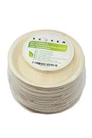 ECOGEN 8 Inch Round(Pk of 25) Disposable Bamboo,Areca Palm Leaf Plates, Disposable Dinner, Appetizer, Luncheon, and Party Dinnerware, Eco-Friendly and Compostable, Rustic Party, Event, or Picnic Use