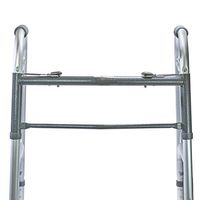 MediChoice Dual-Release Two Button/Folding Walker, Height Adjustable, Aluminum, 300 lb. Capacity (Case of 4)