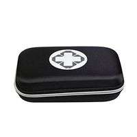 Lanticy First Aid Pouch Box, Empty Waterproof Medicine Storage Bag Portable Medical Package Emergency Medical Kit Survival Medicine Pills Pocket Container Perfect for Home Car Travel Outdoor (Black)