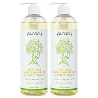Puracy Baby Shampoo & Natural Body Wash, Bath Soap for Sensitive Skin, Tear-Free, 16 Ounce (2-Pack)