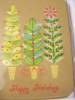 Michaels Blank Note Cards ~ Happy Holidays (Multiple Trees)