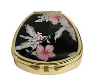 XUTAI Custom Personalized Fan Shape Stainless Steel Gold Glass Travel Pill Case Vitamin Decoration Box (Oriental Style)